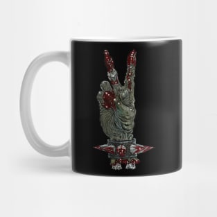 Zombie Peace Sigh Hand Gesture Mug